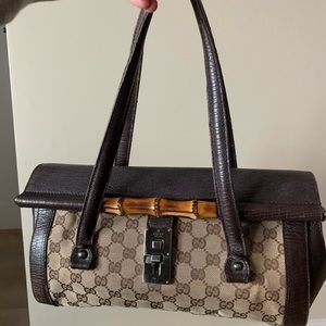 Gucci vintage Bamboo Bullet bag/brown